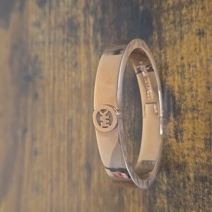 Michael Kors Mk Logo Rose Gold Heritage Fulton Bangle Bracelet